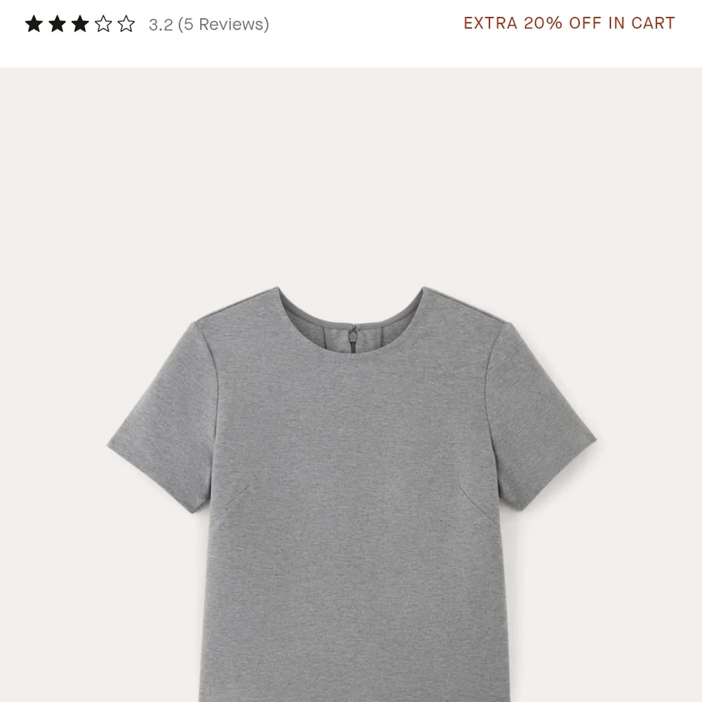 Everlane The Dream Tee Heather Gray Short Sleeve Tee Large Staple Elevated - Picture 5 of 10